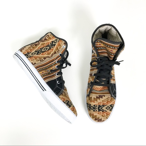 Mens Tribal Fashion High Top Sneakers - Picture 6 of 7